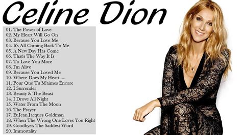 love songs celine dion hits